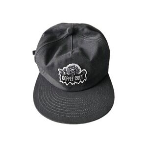 Pyknic Coffee Cult Skull Graphic Black Skater Punk Goth Emo Adjustable Cap Hat